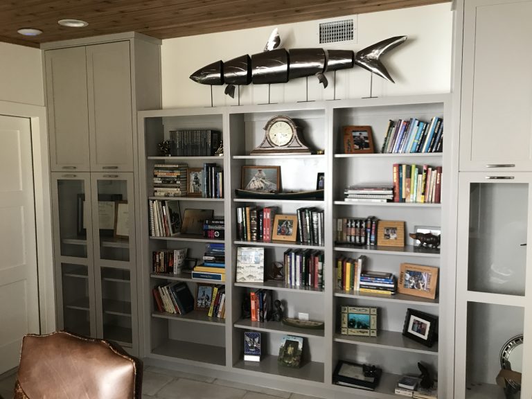 custom built shelving unit